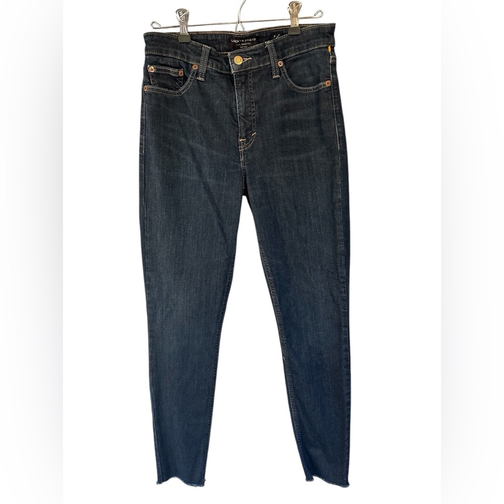 Lucky Brand High Rise Bridgette Women Skinny Jean Size 6 Dark Wash Denim